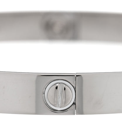 Cartier 18K White Gold LOVE Bracelet 19 5 of 8