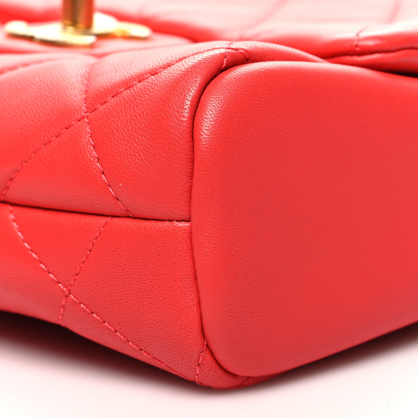 Lambskin Quilted Side-Packs Red