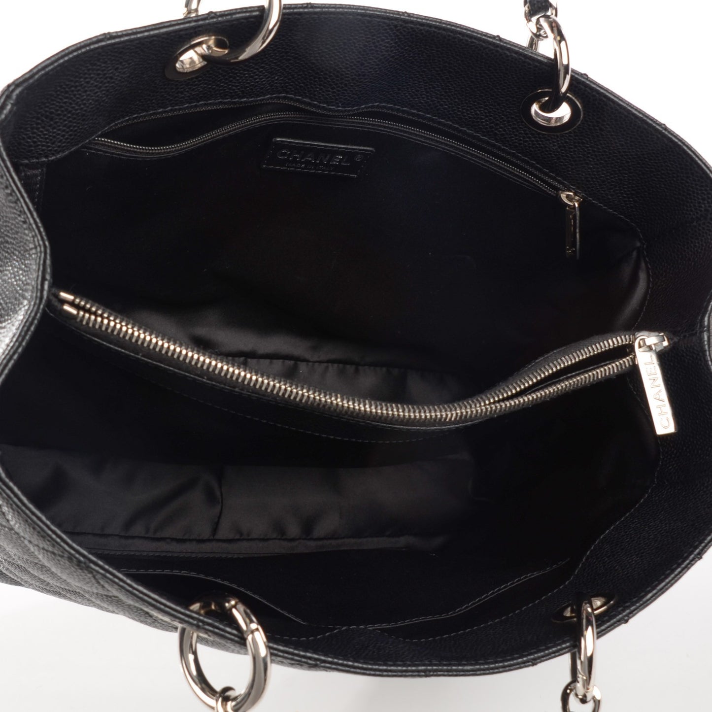 Caviar Quilted Grand Shopping Tote GST Black