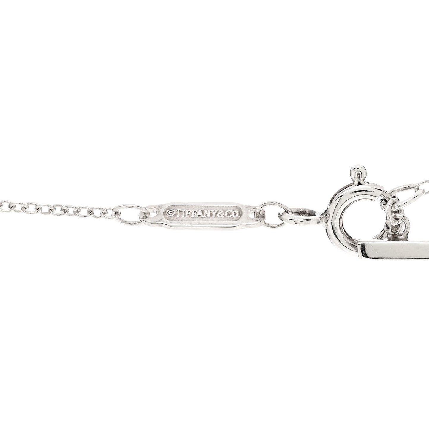 Sterling Silver Large T Smile Pendant Necklace