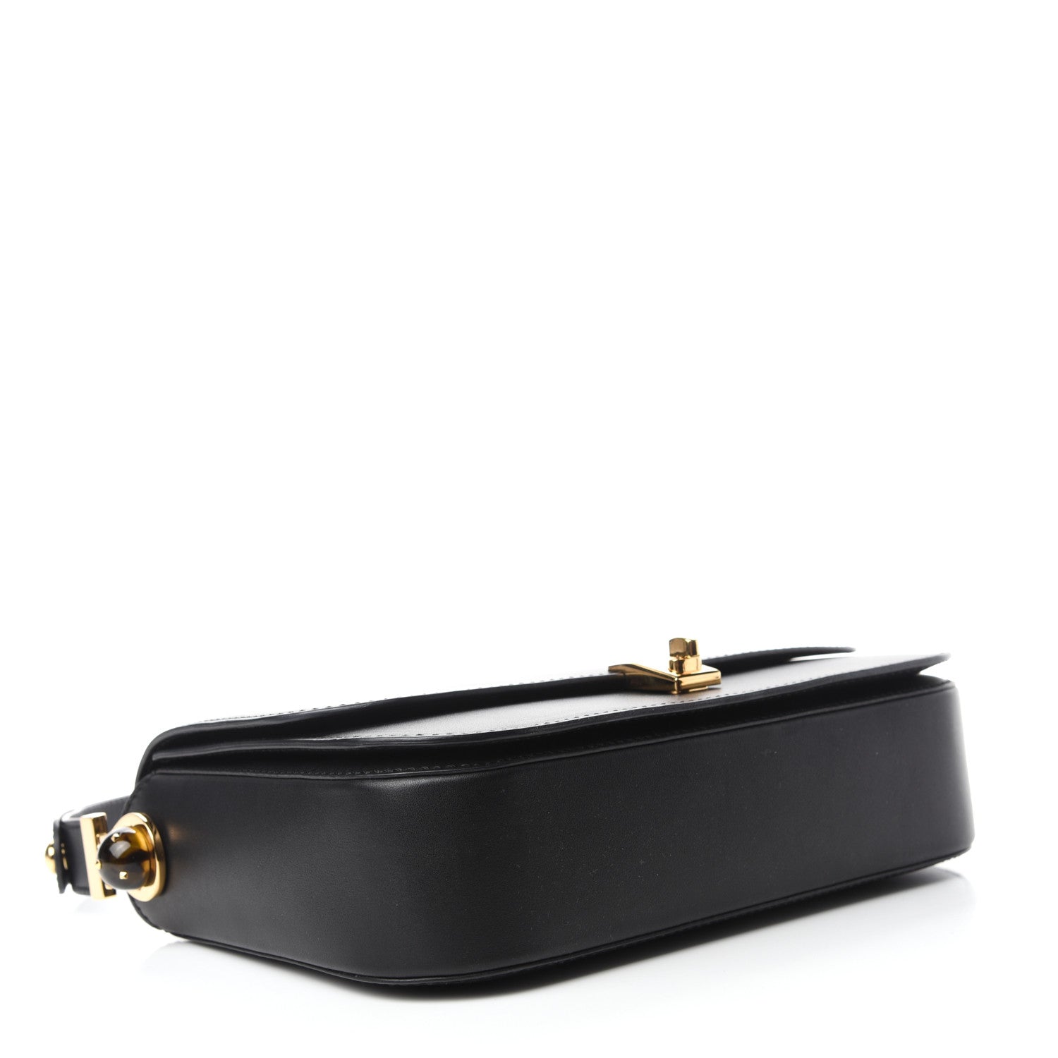 Valentino Garavani Vitello Turnlock Flap Shoulder Bag Black 4 of 10