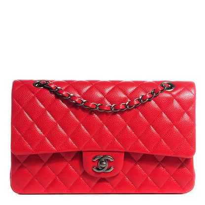 Chanel Caviar Quilted Medium Double Flap Red 1 of 8
