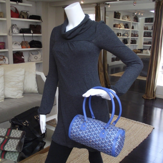 Amakios PM Bowler Tote Bag Blue