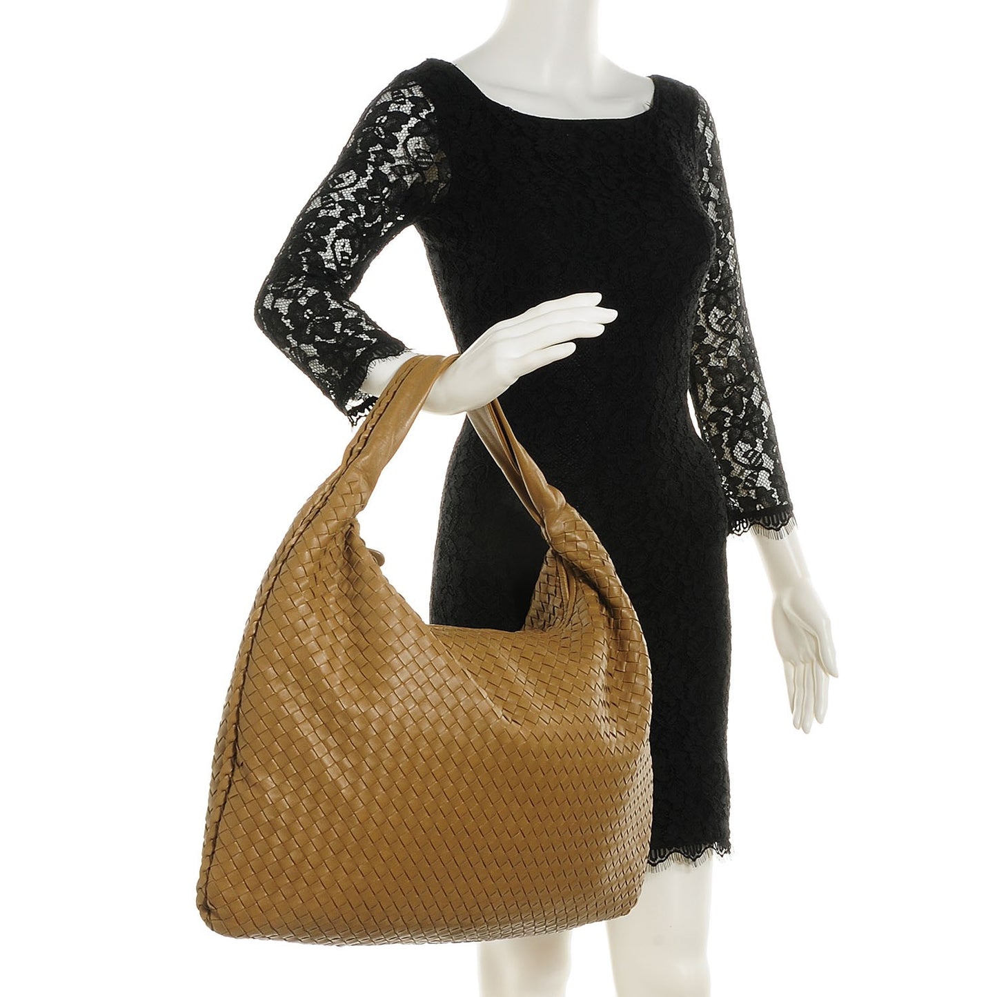 Nappa Intrecciato Large Veneta Hobo Bronze