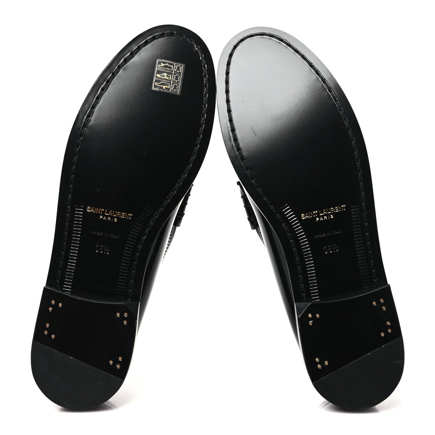 Glazed Calfskin Chunky Le Loafer Penny Slippers 38.5 Black