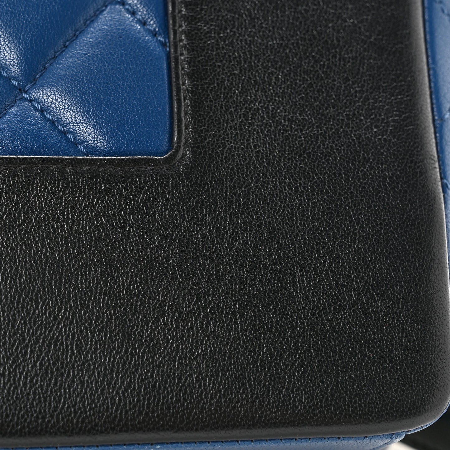 Sheepskin Quilted Vintage Mademoiselle Flap Blue Black