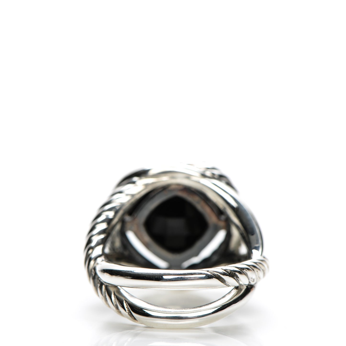Sterling Silver Black Onyx 11mm Infinity Ring 54 6.75