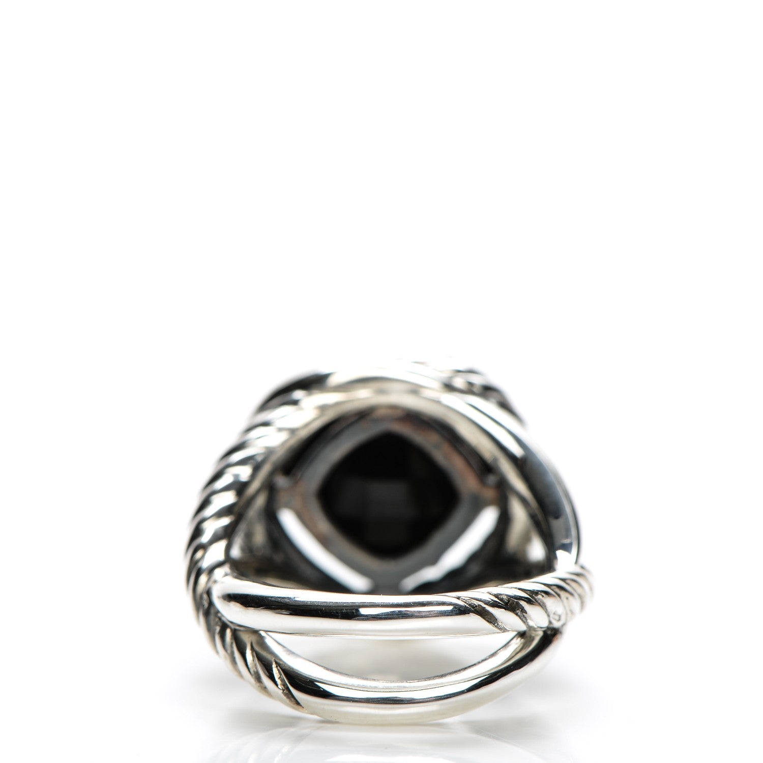 David Yurman Sterling Silver Black Onyx 11mm Infinity Ring 54 6.75 3 of 4