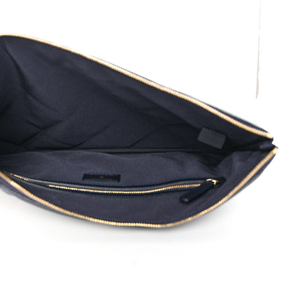 Chanel Goatskin Quilted Large Chanel 19 Pouch Navy 5 of 8