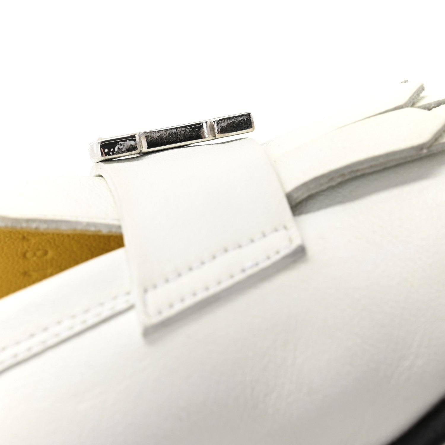 Hermes Calfskin Womens Royal Loafers 35 White 10 of 10