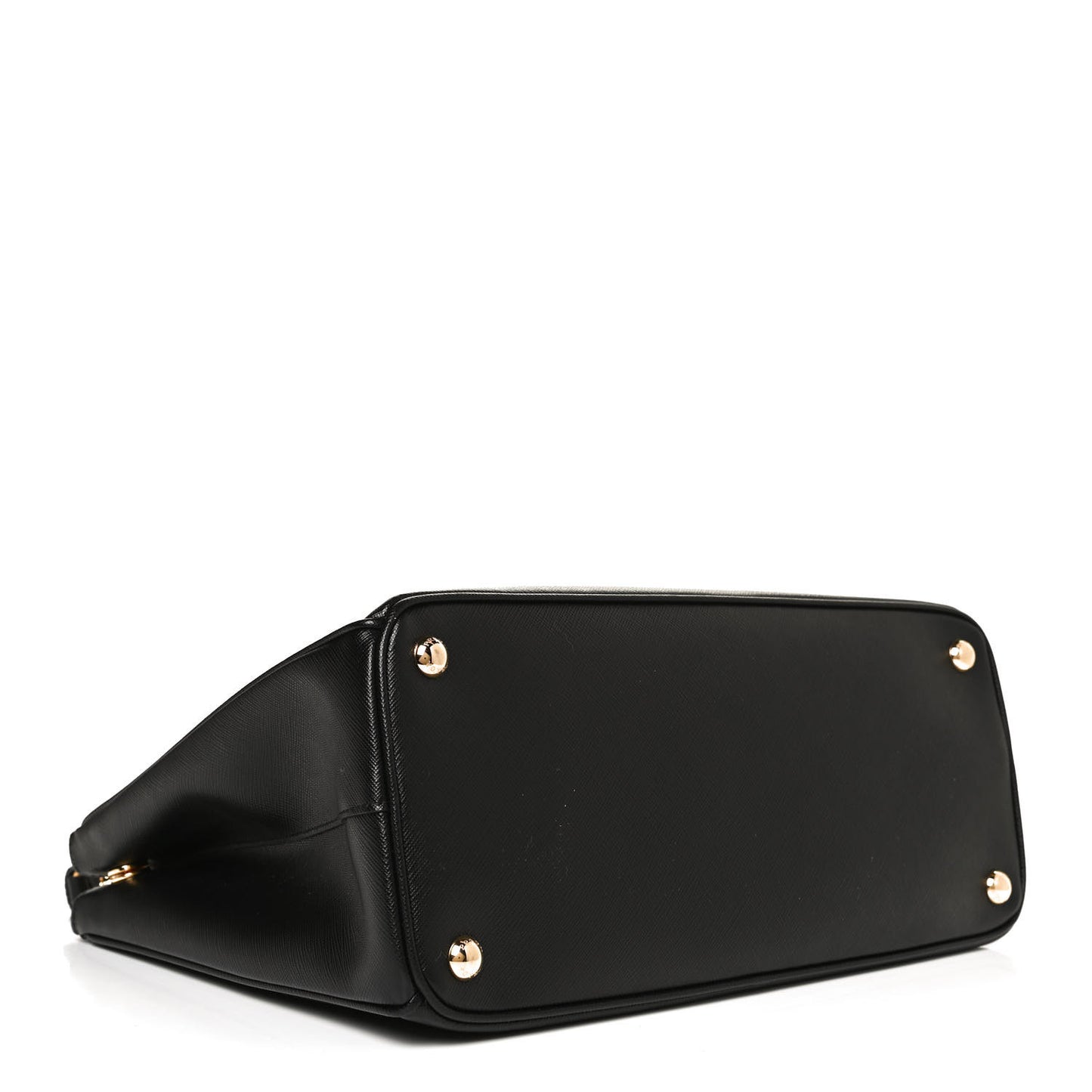 Saffiano Medium Galleria Double Zip Tote Black