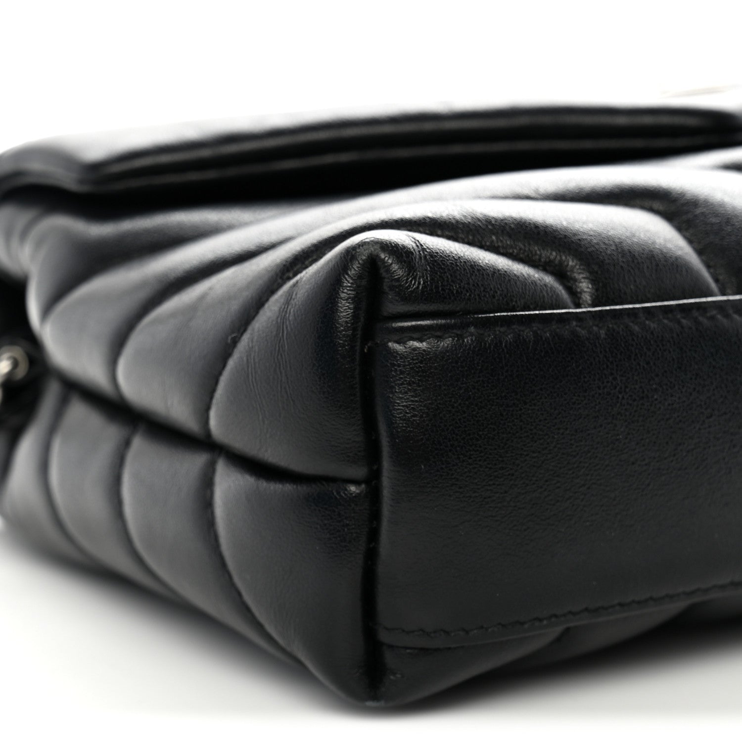 Saint Laurent Calfskin Y Quilted Monogram Toy Loulou Crossbody Bag Black 9 of 13