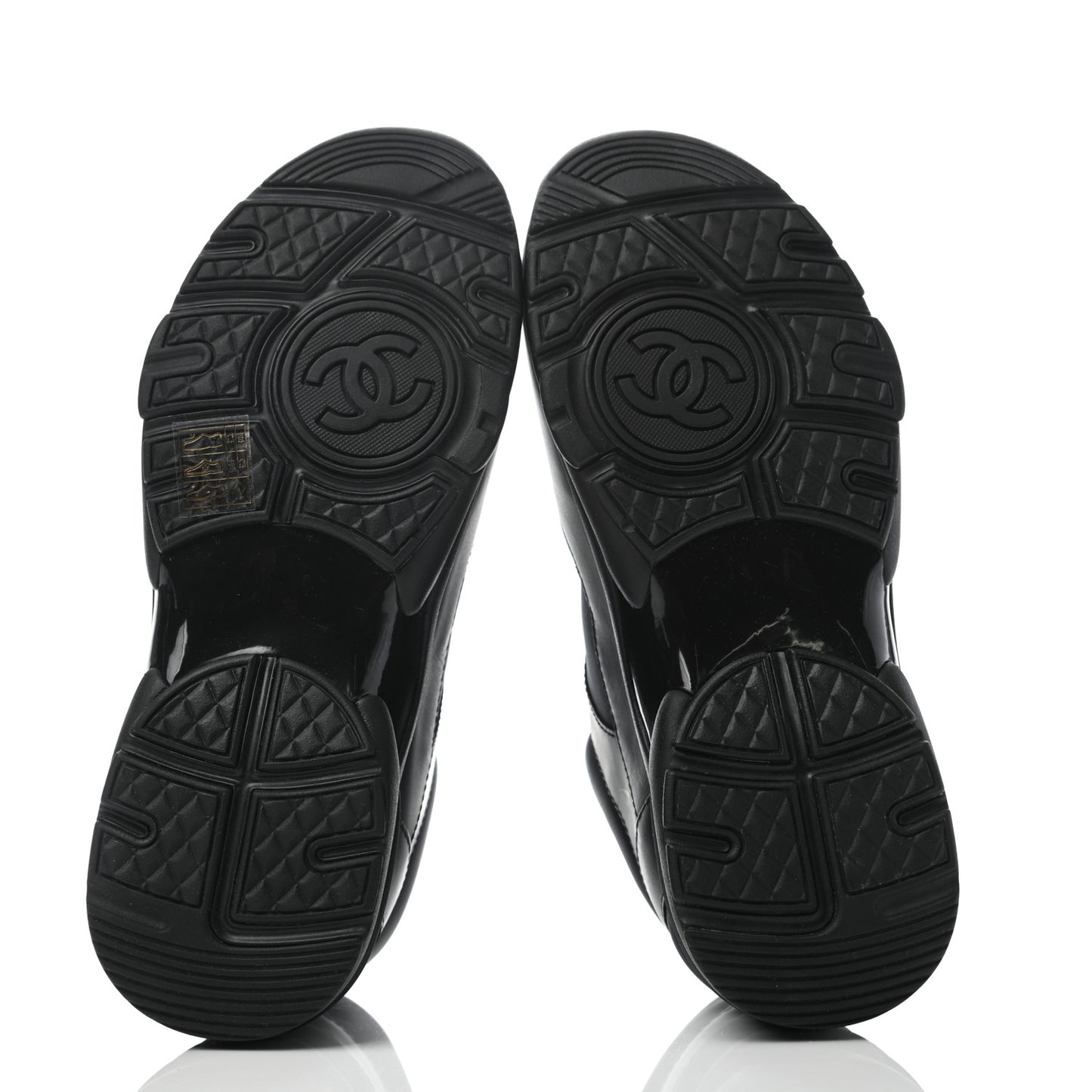 Calfskin Lambskin CC Uniform Sneakers 36 Black