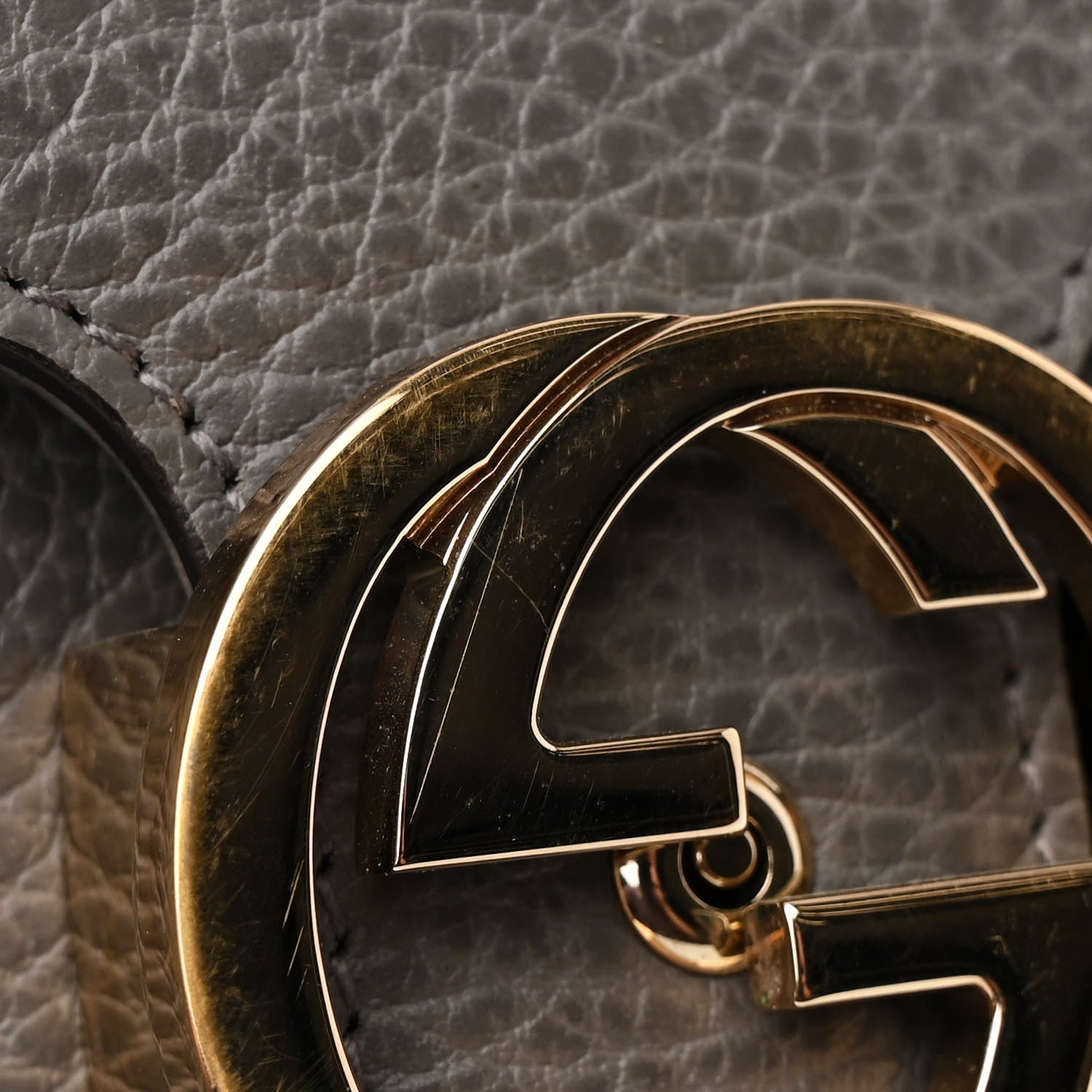 Gucci Dollar Calfskin Small Interlocking G Shoulder Bag Loess 12 of 13