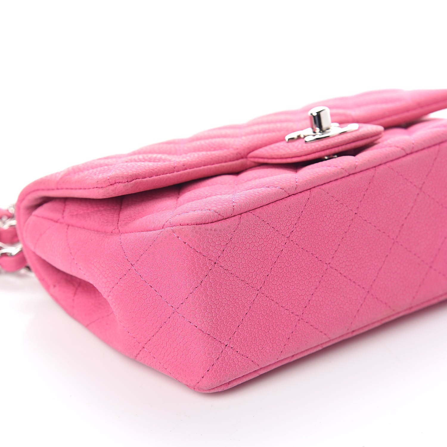 Chanel Iridescent Caviar Quilted Mini Rectangular Flap Pink 8 of 9
