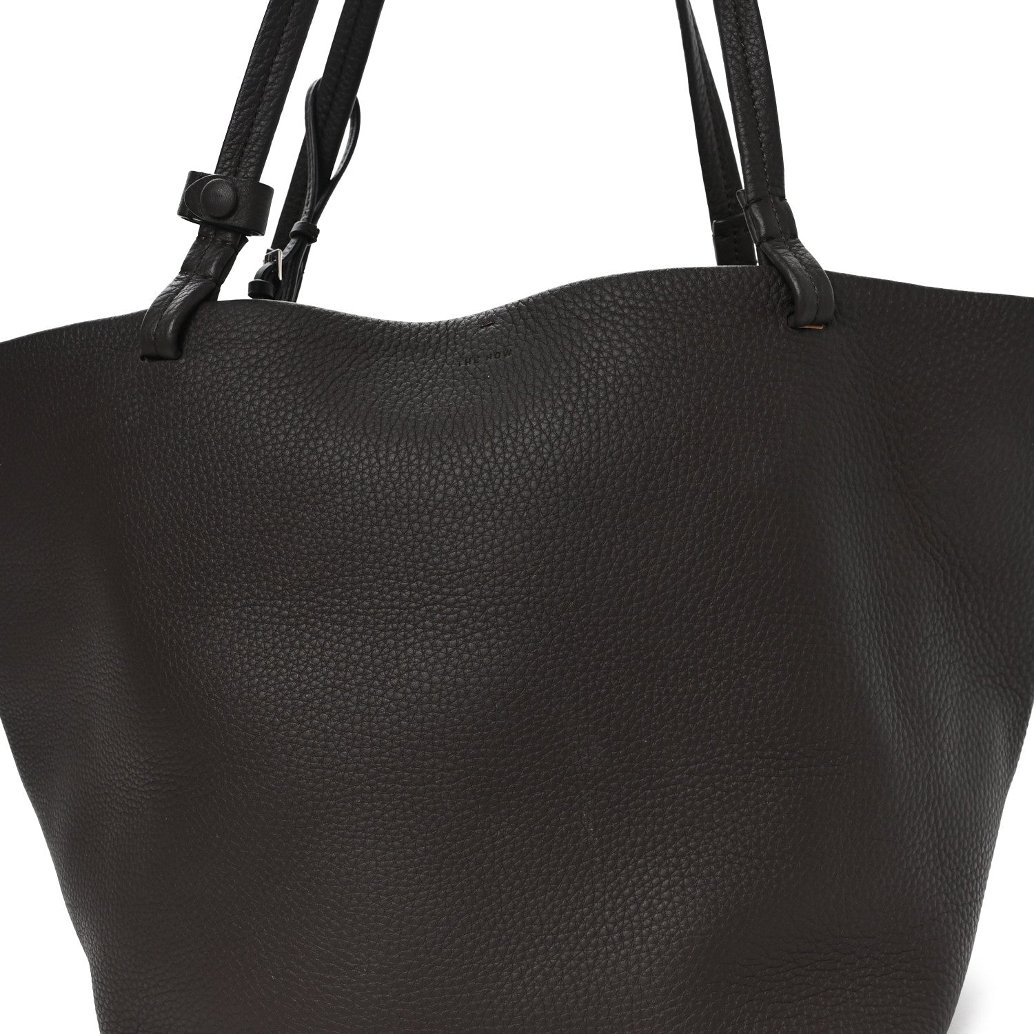 The Row Grained Calfskin Park Tote Three Acajou Deep Brown 8 of 10
