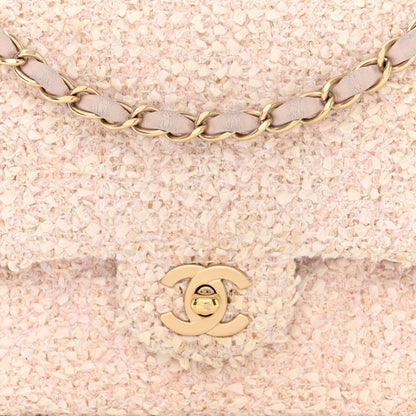 Chanel Tweed Medium Double Flap Pink 9 of 18
