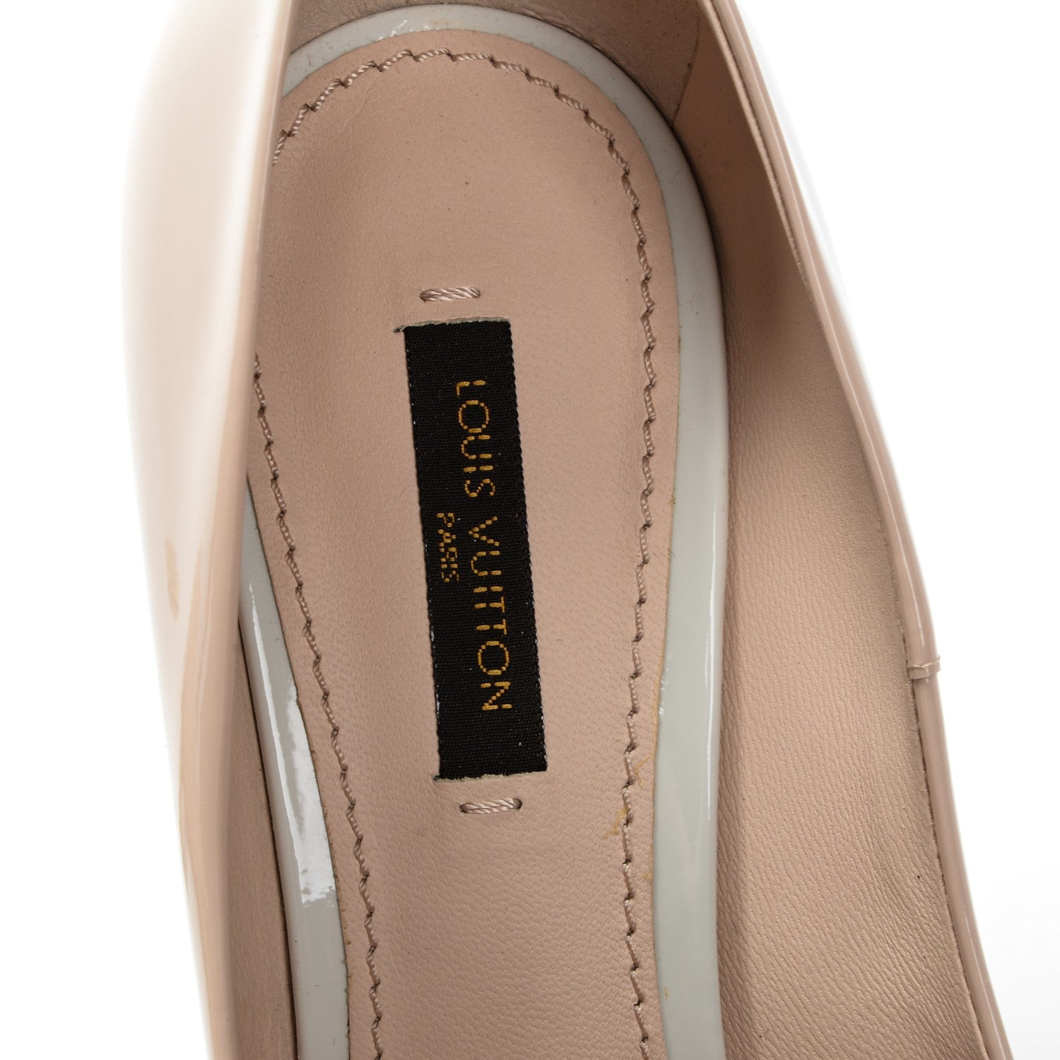 Louis Vuitton Patent Calfskin Eyeline Pumps 38.5 Nude 10 of 10