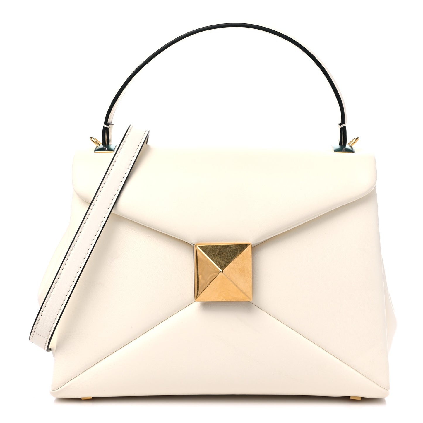 Nappa Small One Stud Top Handle Bag Ivory