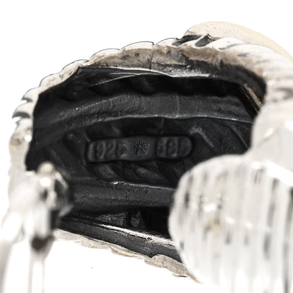 David Yurman Sterling Silver 14K Yellow Gold Cable Classics X Clip On Earrings 5 of 5