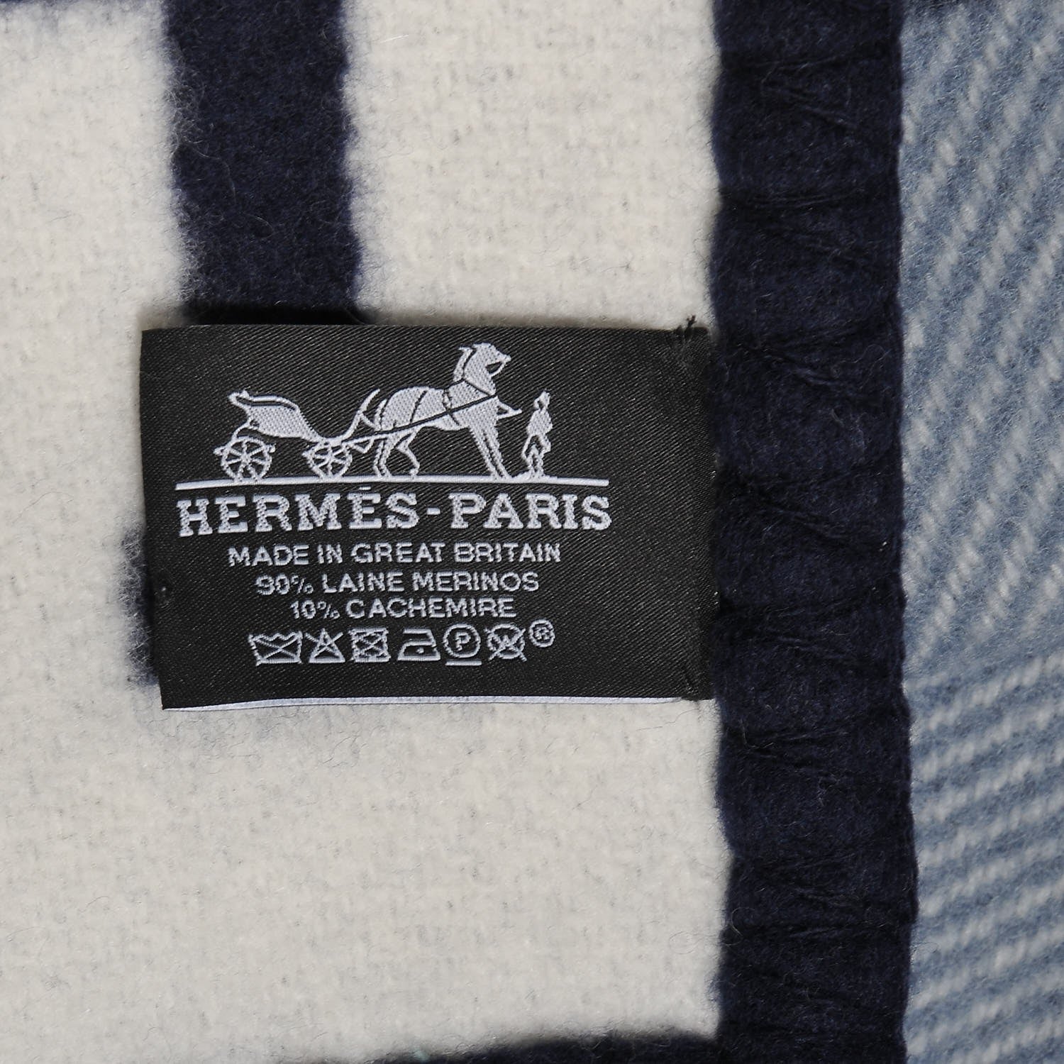 Hermes Wool Cashmere Avalon III Blanket Caban Ecru 3 of 3