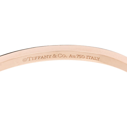Tiffany 18K Rose Gold Narrow T T1 Hinged Bangle Bracelet 3 of 3