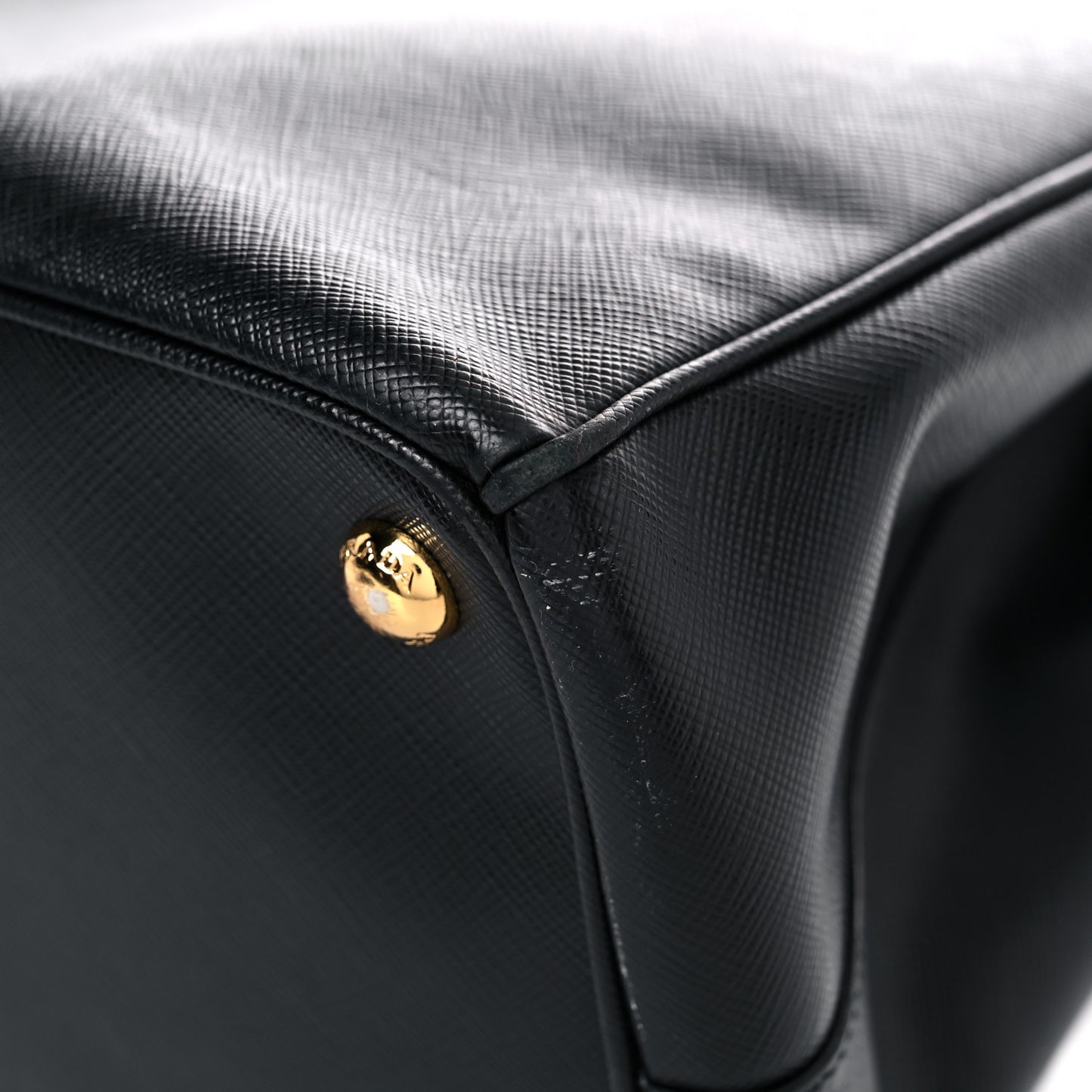 Saffiano Large Galleria Double Zip Tote Black