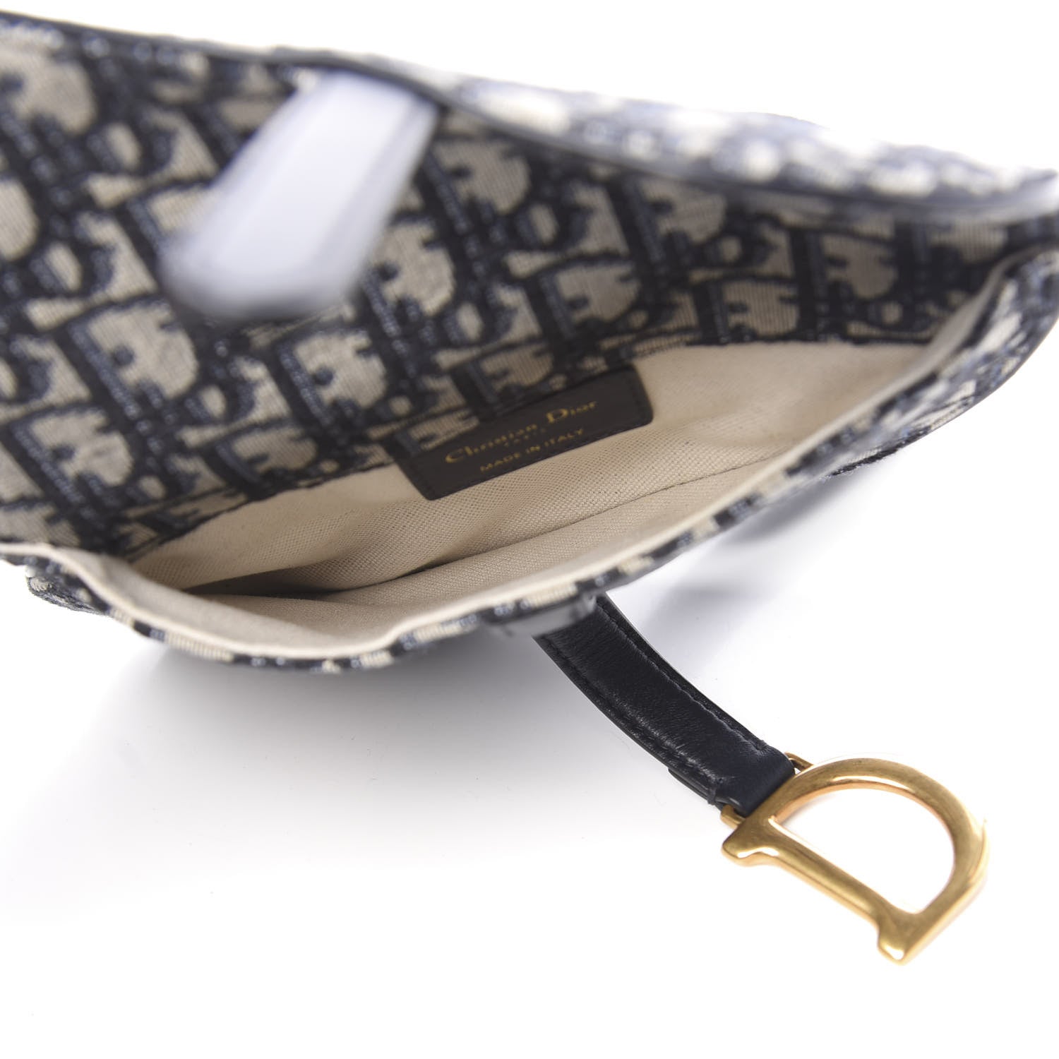 Christian Dior Oblique Saddle Belt Bag Blue 5 of 9