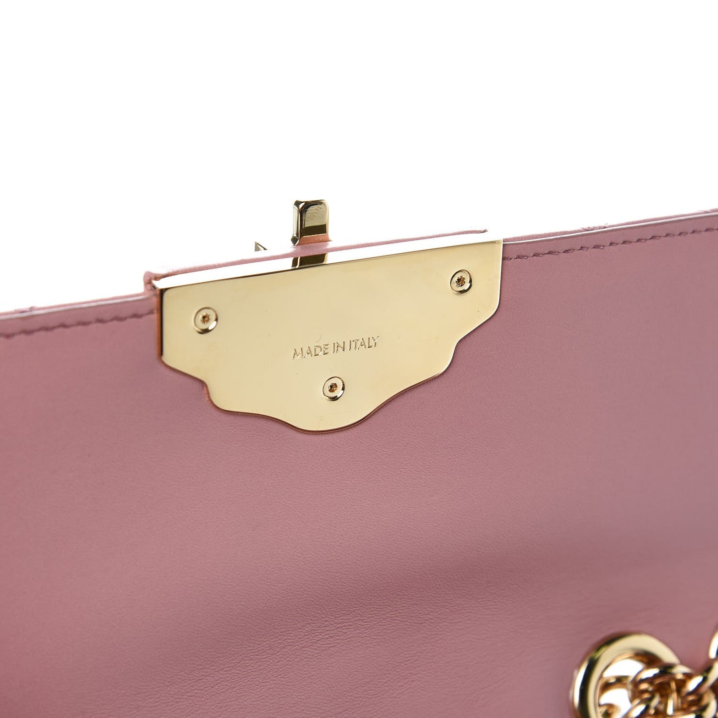 Lambskin Watersnake Embellished Lucia Shoulder Bag Rosa
