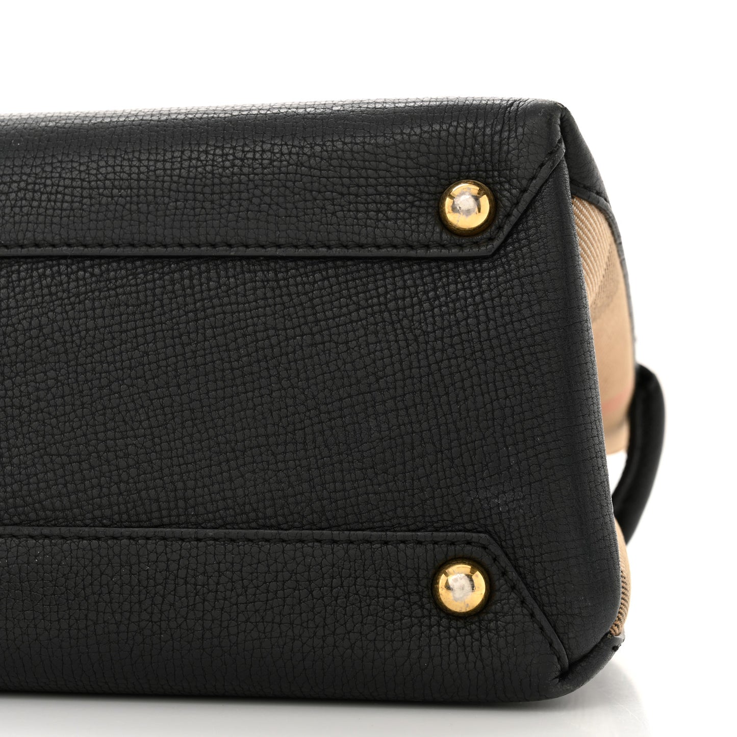 Derby Calfskin House Check Baby Banner Tote Black