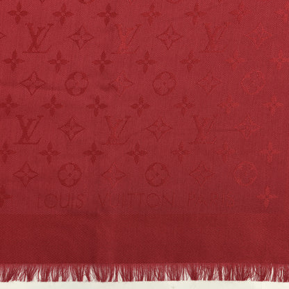 Louis Vuitton Silk Wool Monogram Shawl Pomme D'Amour 3 of 4