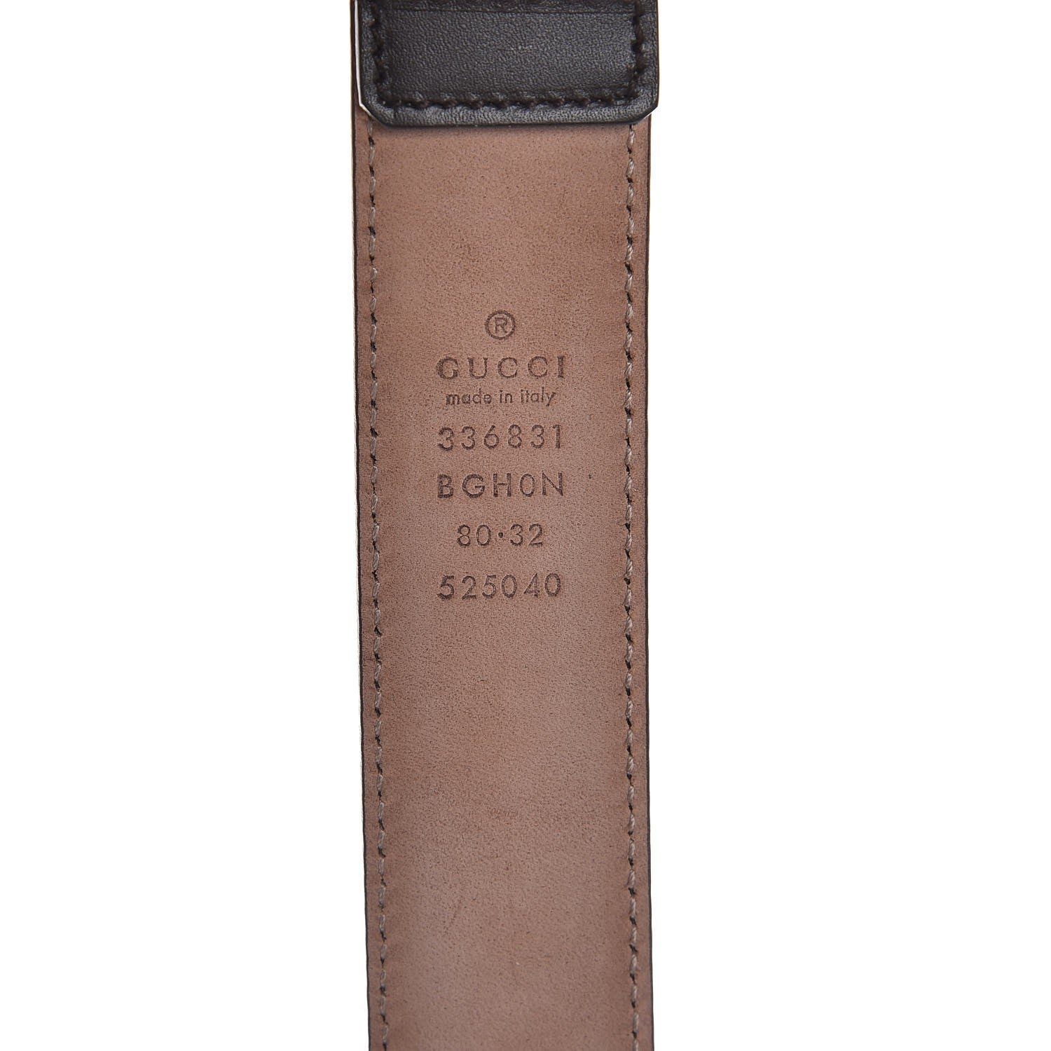 Gucci Calfskin Belt 80 32 Dark Brown 4 of 6