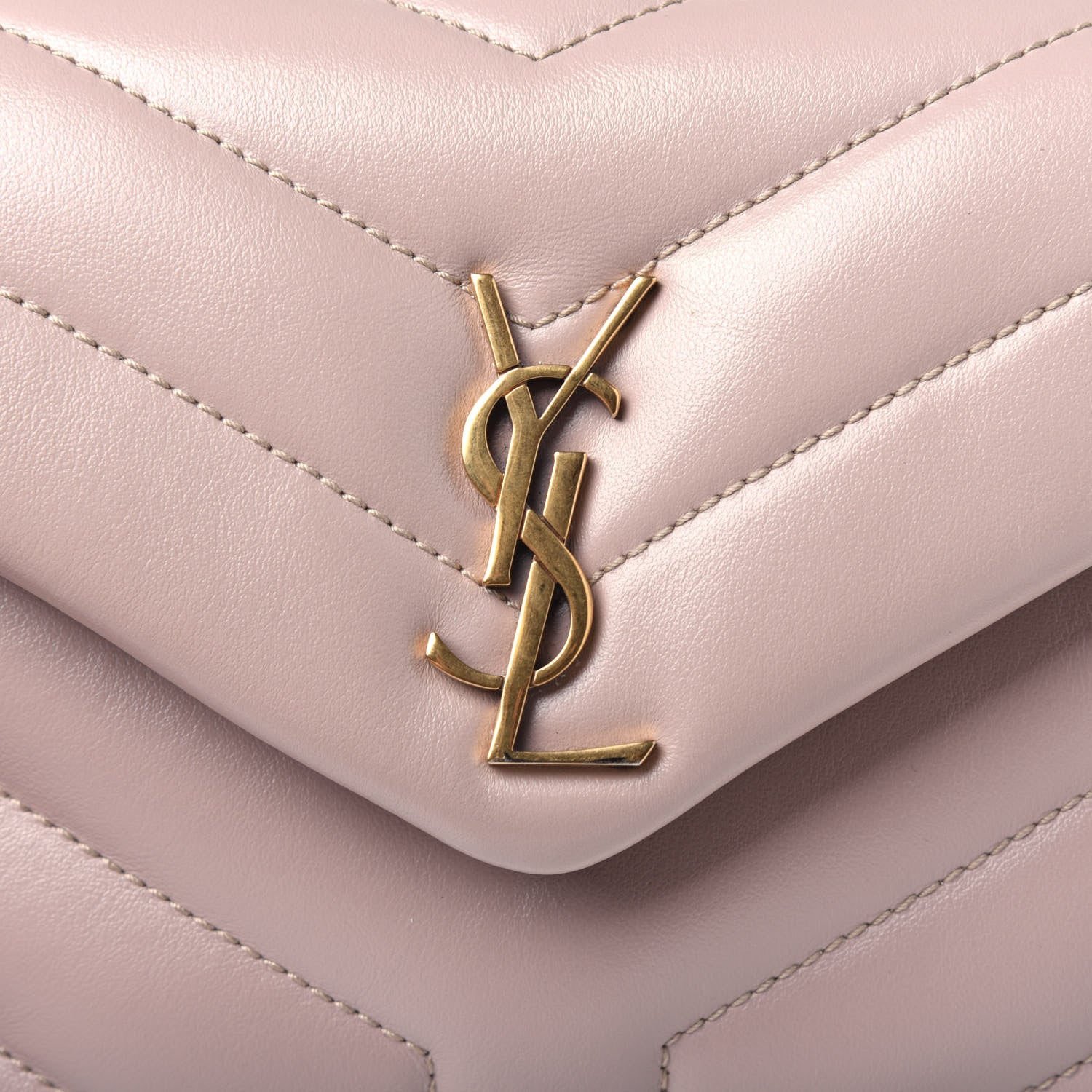 Saint Laurent Calfskin Y Quilted Monogram Toy Loulou Crossbody Bag Light Natural 13 of 13