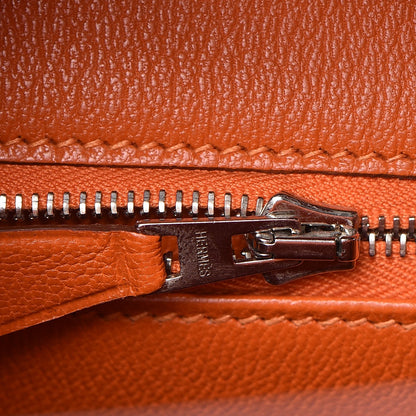 Hermes Shiny Niloticus Crocodile Birkin 25 Orange 16 of 30