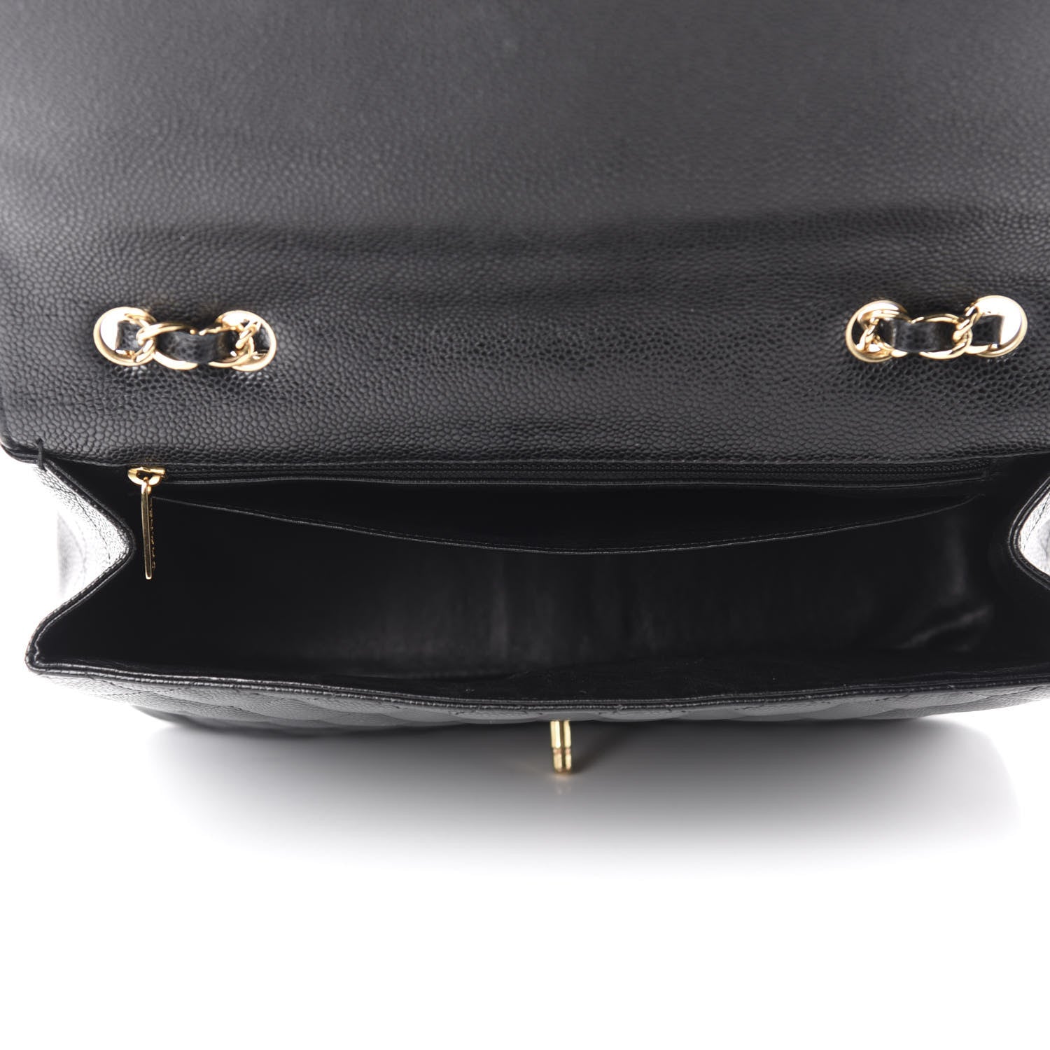 Chanel Caviar Quilted Jumbo Single Flap Black 10 of 12
