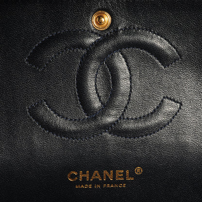 Chanel Caviar Medium Double Flap Navy Blue 6 of 8