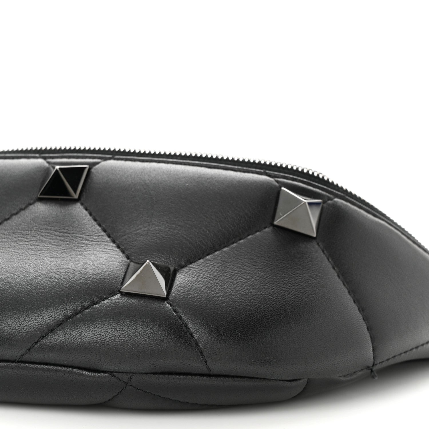 Valentino Garavani Nappa Monochrome Roman Stud Belt Bag Black 9 of 10