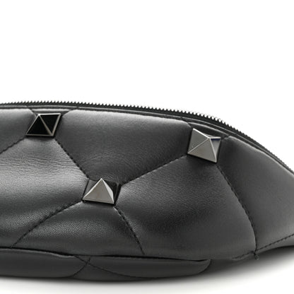 Valentino Garavani Nappa Monochrome Roman Stud Belt Bag Black 9 of 10