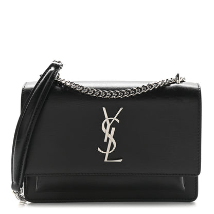 Saint Laurent Calfskin Monogram Sunset Chain Wallet Black 1 of 8