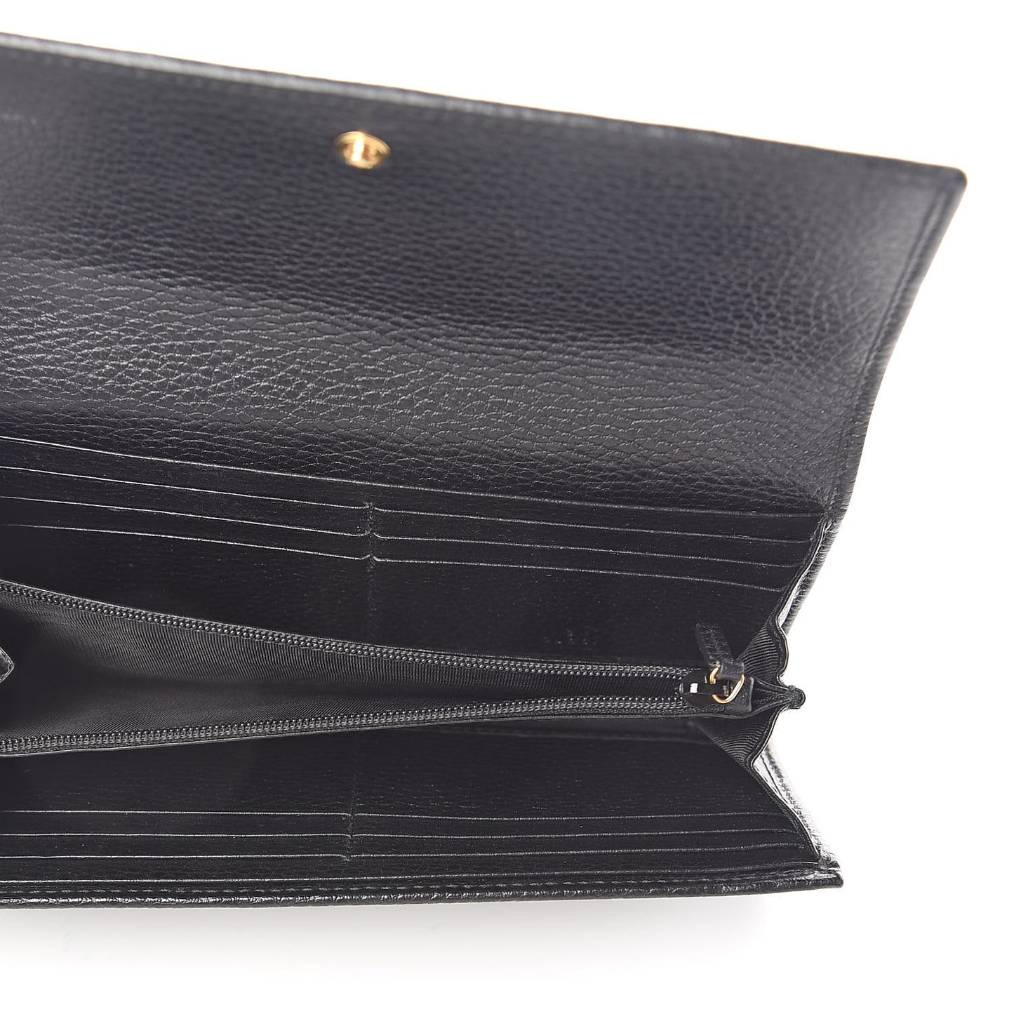 Dollar Calfskin GG Marmont Continental Wallet Black