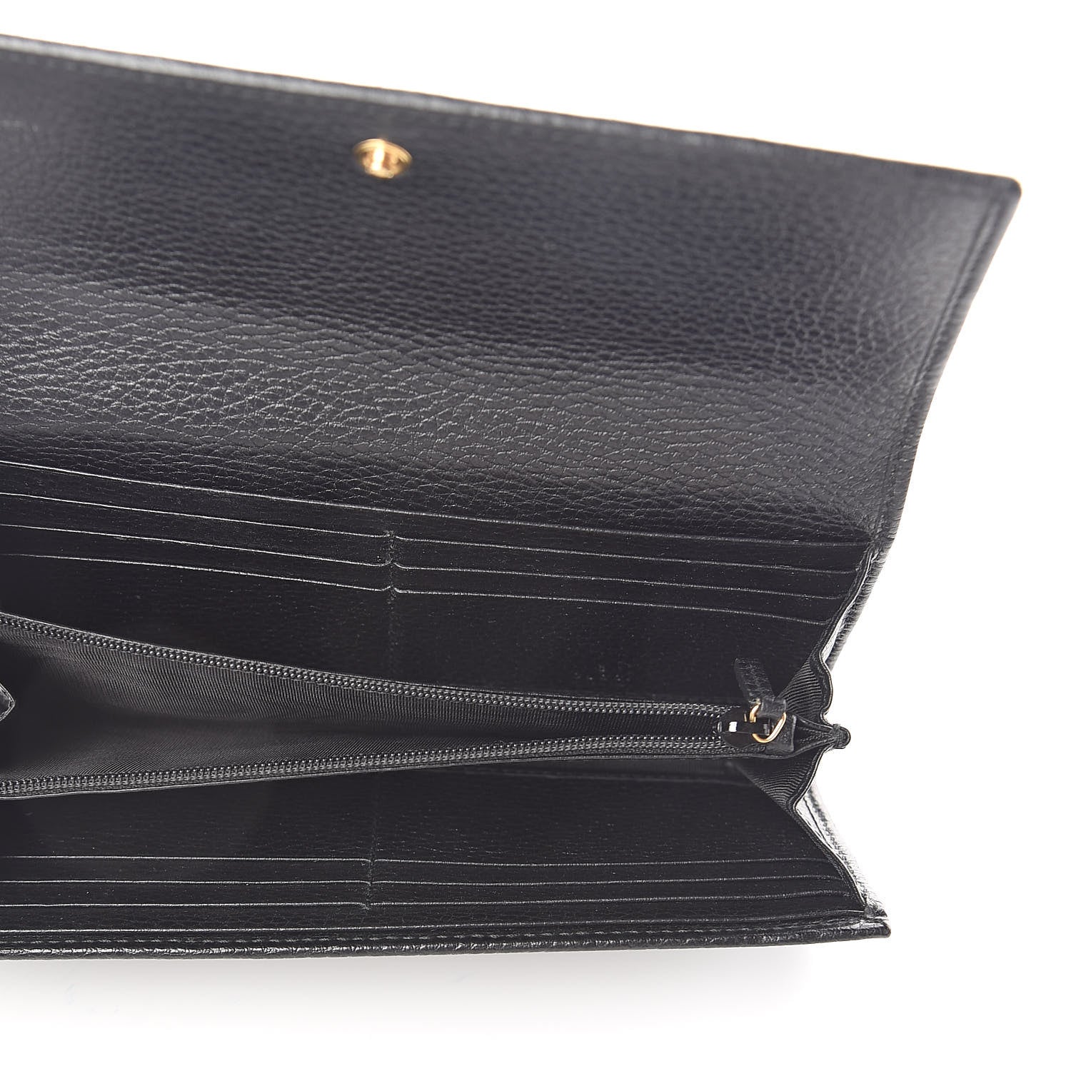 Gucci Dollar Calfskin GG Marmont Continental Wallet Black 5 of 6