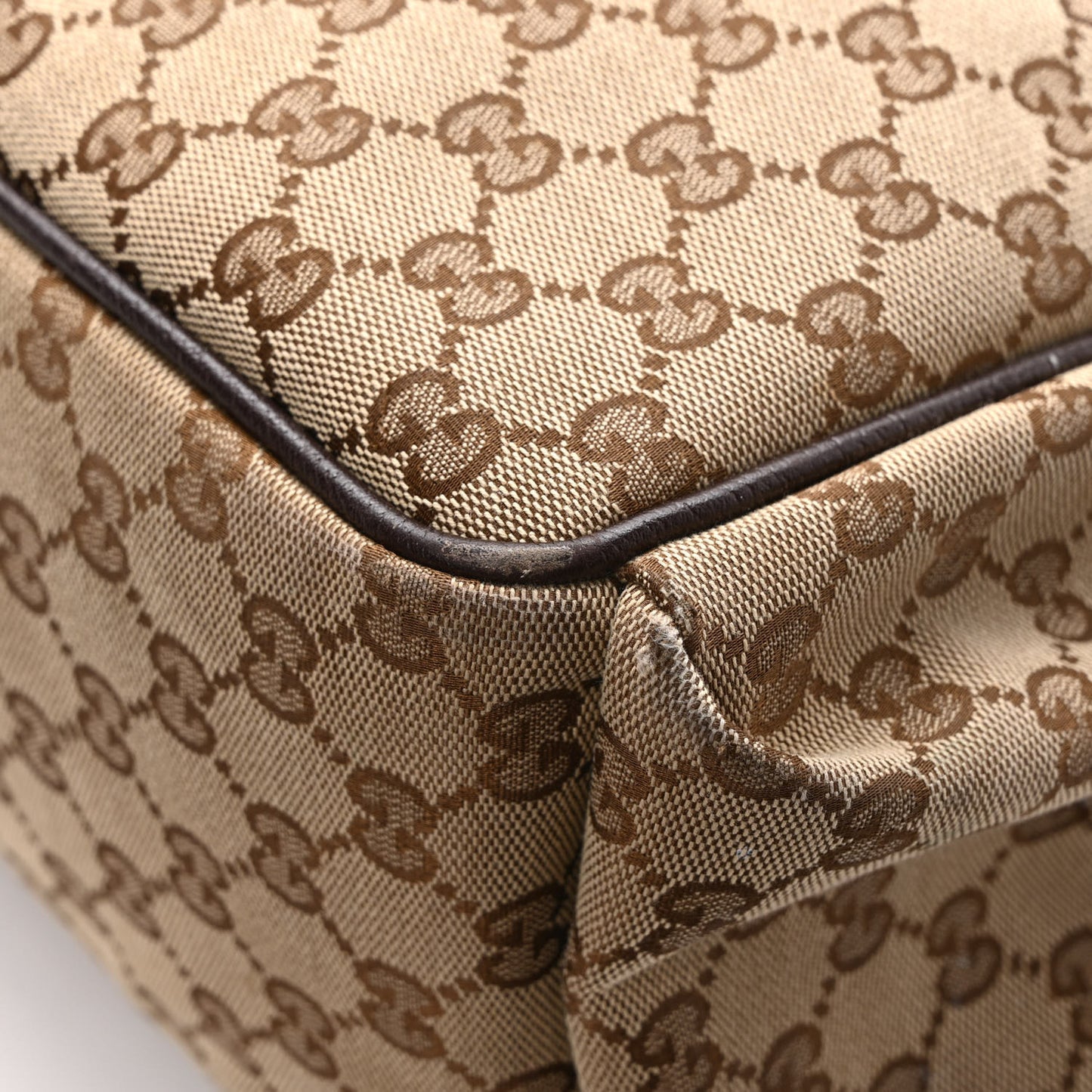 Monogram Natural Pigskin Large Diaper Bag Beige Ebony Cocoa Dark Chocolate