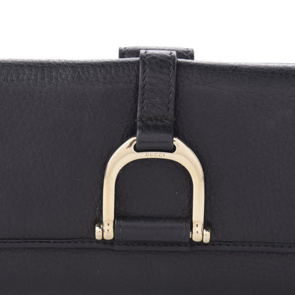 Gucci Calfskin Stirrup Continental Wallet Black 9 of 10