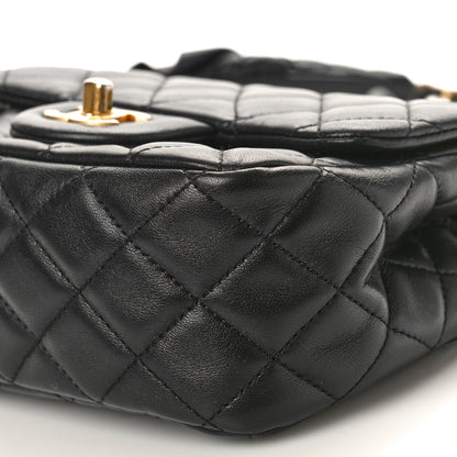 Chanel Lambskin Quilted Mini Romance Square Flap Black 10 of 10
