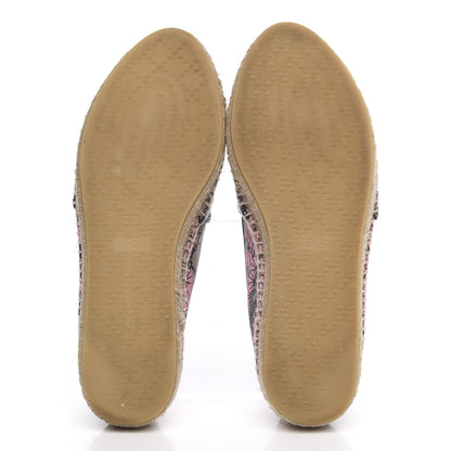 Gucci GG Supreme Monogram Bengal Espadrilles 37 Beige Crop Pink 5 of 8