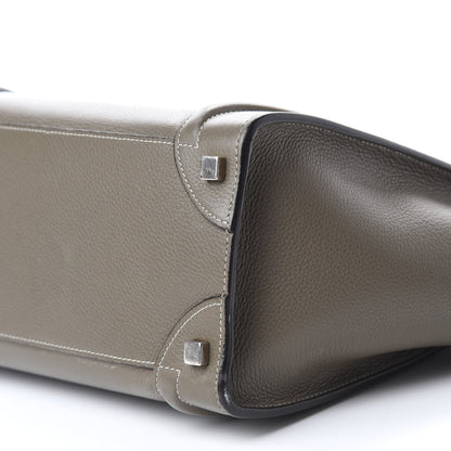 Celine Drummed Calfskin Micro Luggage Souris 7 of 9