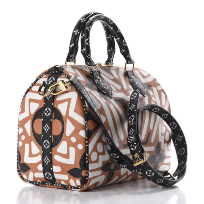 Louis Vuitton Monogram Giant Crafty Speedy Bandouliere 25 Creme Caramel 3 of 9
