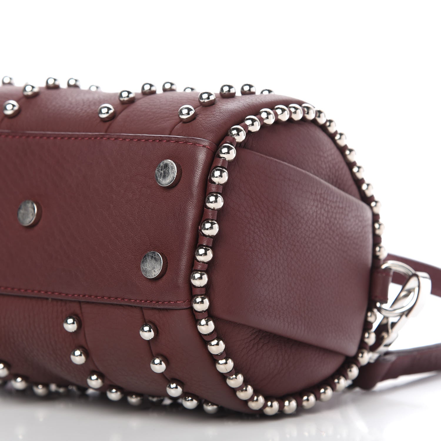 Alexander Wang Calfskin Studded Mini Rockie Matte Beet Rodium Hardware 7 of 9