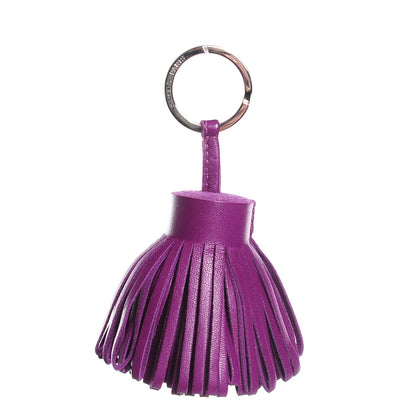 Hermes Lambskin Carmen Tassel Key Holder Anemone 1 of 6