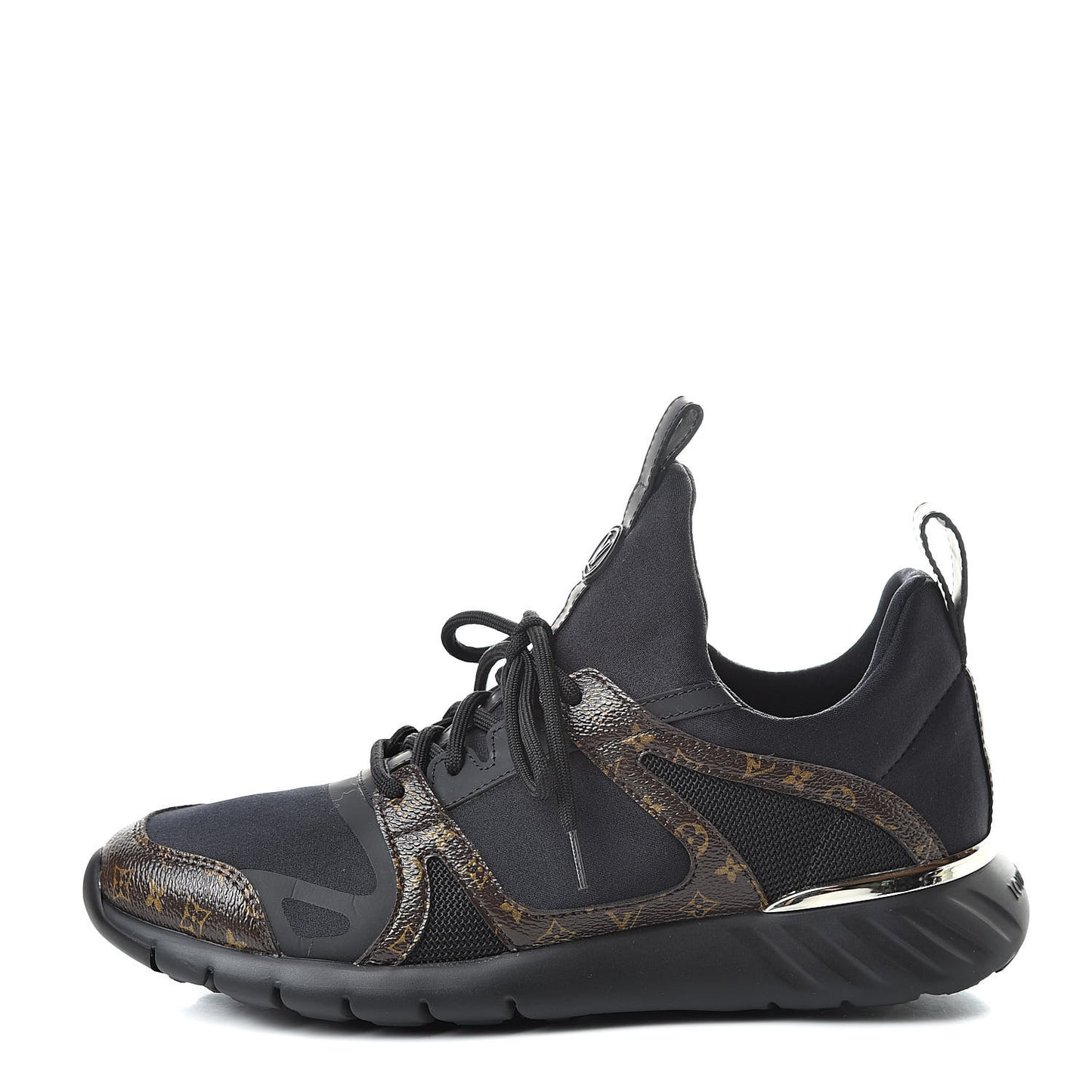 Technical Nylon Monogram Rubber Aftergame Sneakers 38 Black